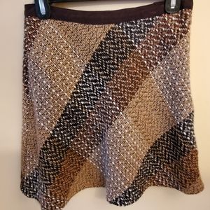 A-line crosshatch plaid women's skirt